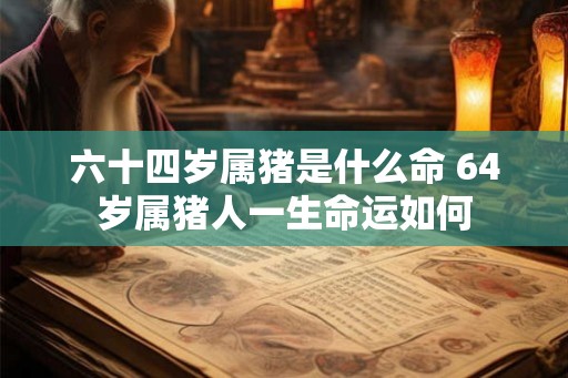 六十四岁属猪是什么命 64岁属猪人一生命运如何