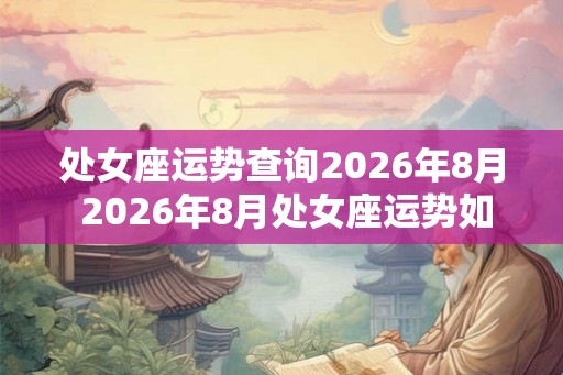 处女座运势查询2026年8月 2026年8月处女座运势如何
