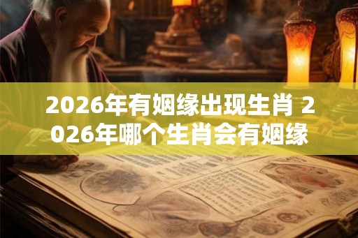 2026年有姻缘出现生肖 2026年哪个生肖会有姻缘