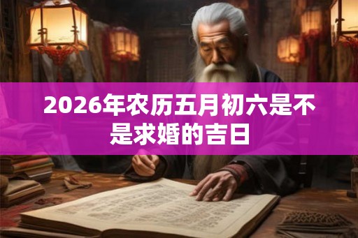 2026年农历五月初六是不是求婚的吉日