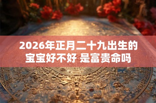 2026年正月二十九出生的宝宝好不好 是富贵命吗