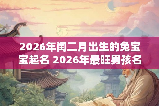 2026年闰二月出生的兔宝宝起名 2026年最旺男孩名字