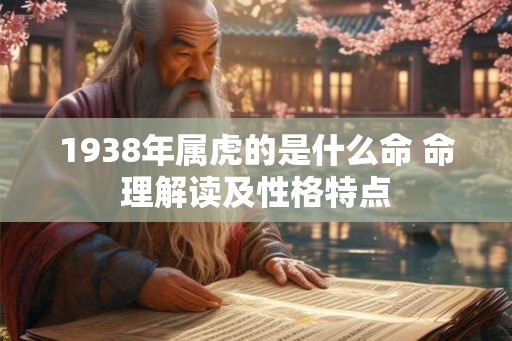1938年属虎的是什么命 命理解读及性格特点