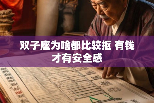 双子座为啥都比较抠 有钱才有安全感 双子座为啥都比较抠 有钱才有安全感