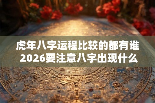 虎年八字运程比较的都有谁 2026要注意八字出现什么