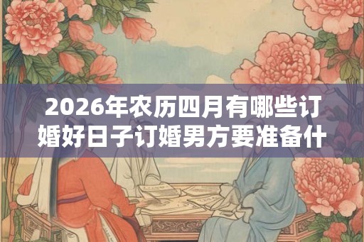 2026年农历四月有哪些订婚好日子订婚男方要准备什么 2026年农历四月有哪些订婚好日子订婚男方要准备什么
