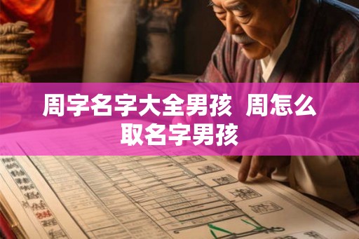 周字名字大全男孩  周怎么取名字男孩
