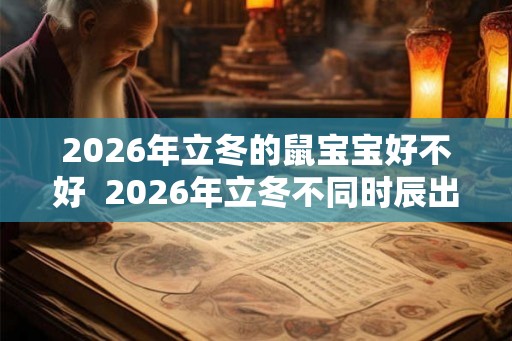 2026年立冬的鼠宝宝好不好  2026年立冬不同时辰出生命理