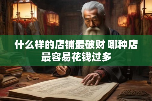 什么样的店铺最破财 哪种店最容易花钱过多