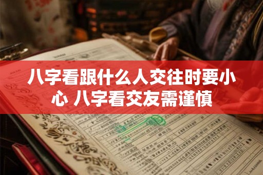 八字看跟什么人交往时要小心 八字看交友需谨慎