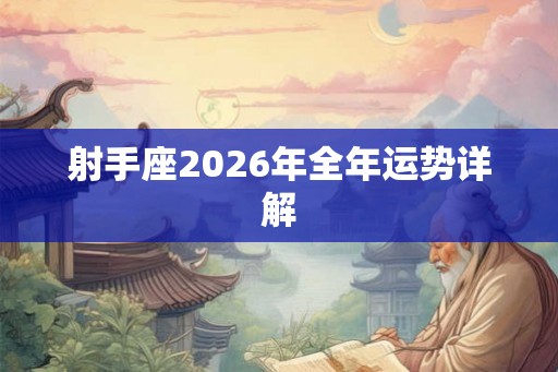 射手座2026年全年运势详解 射手座2026年全年运势详解