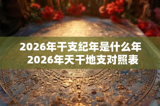 2026年干支纪年是什么年  2026年天干地支对照表
