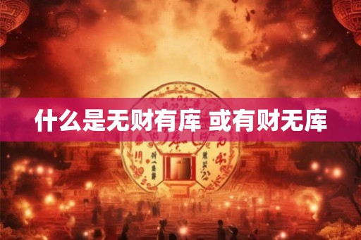 什么是无财有库 或有财无库 什么是无财有库 或有财无库