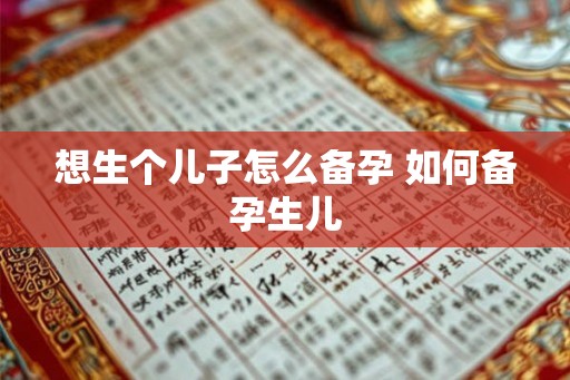 想生个儿子怎么备孕 如何备孕生儿 想生个儿子怎么备孕 如何备孕生儿