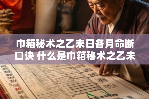 巾箱秘术之乙未日各月命断口诀 什么是巾箱秘术之乙未日各月命断口诀