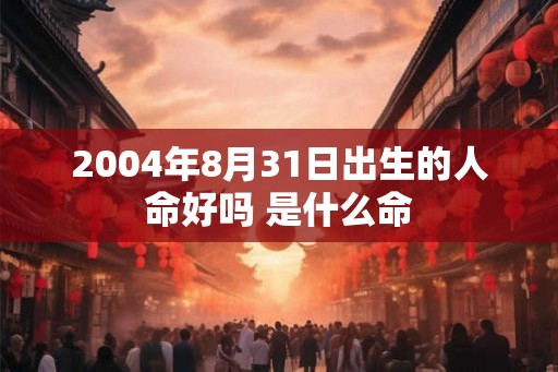 2004年8月31日出生的人命好吗 是什么命