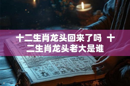 十二生肖龙头回来了吗  十二生肖龙头老大是谁