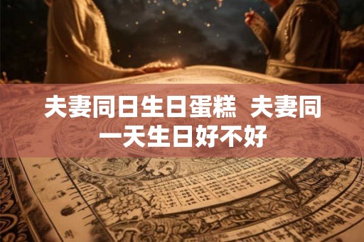 夫妻同日生日蛋糕  夫妻同一天生日好不好