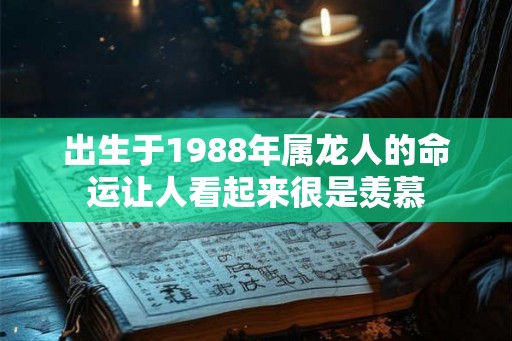 出生于1988年属龙人的命运让人看起来很是羡慕