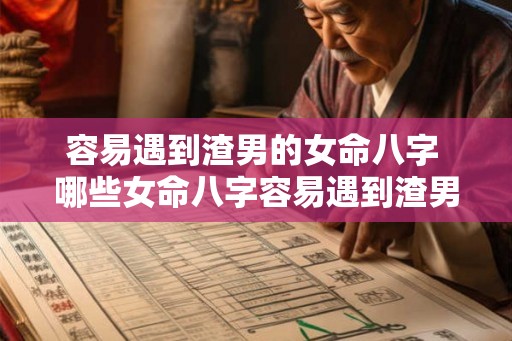 容易遇到渣男的女命八字 哪些女命八字容易遇到渣男
