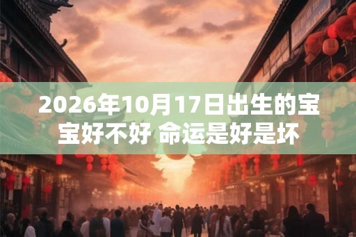 2026年10月17日出生的宝宝好不好 命运是好是坏