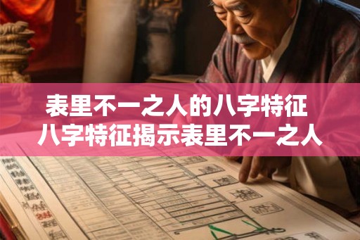 表里不一之人的八字特征 八字特征揭示表里不一之人