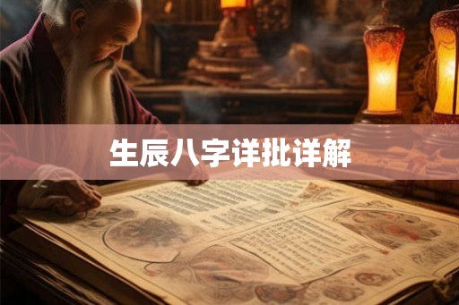 生辰八字详批详解