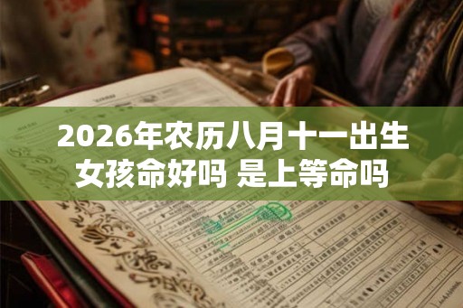 2026年农历八月十一出生女孩命好吗 是上等命吗