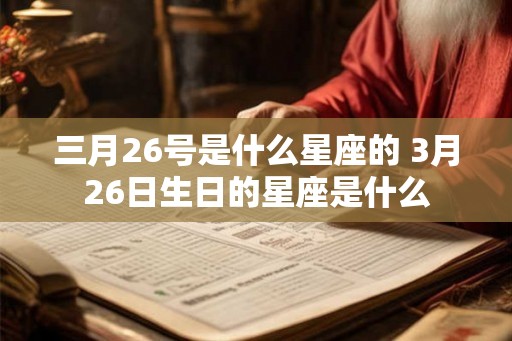 三月26号是什么星座的 3月26日生日的星座是什么