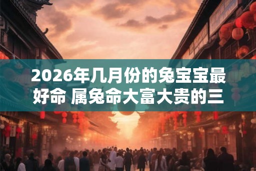2026年几月份的兔宝宝最好命 属兔命大富大贵的三大出生日