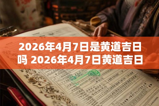 2026年4月7日是黄道吉日吗 2026年4月7日黄道吉日吗