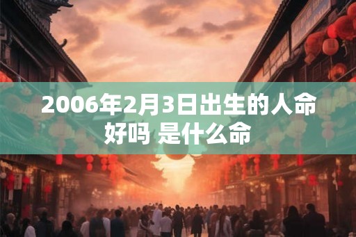 2006年2月3日出生的人命好吗 是什么命