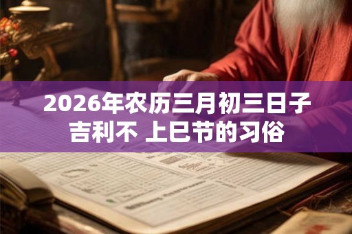 2026年农历三月初三日子吉利不 上巳节的习俗