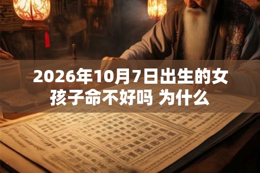 2026年10月7日出生的女孩子命不好吗 为什么