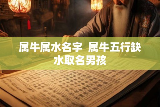 属牛属水名字  属牛五行缺水取名男孩