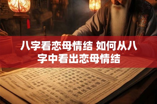 八字看恋母情结 如何从八字中看出恋母情结