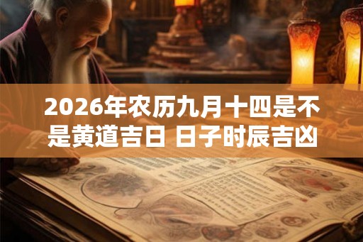 2026年农历九月十四是不是黄道吉日 日子时辰吉凶