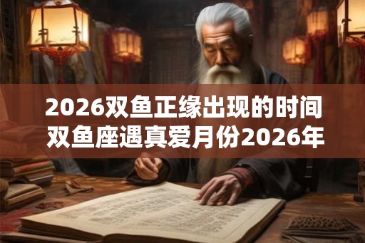 2026双鱼正缘出现的时间 双鱼座遇真爱月份2026年