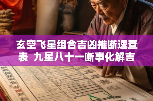 玄空飞星组合吉凶推断速查表  九星八十一断事化解吉凶