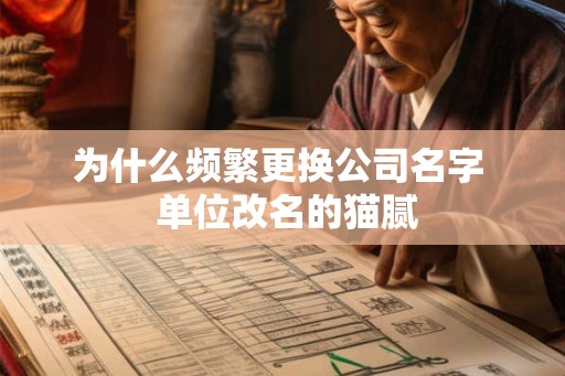 为什么频繁更换公司名字  单位改名的猫腻