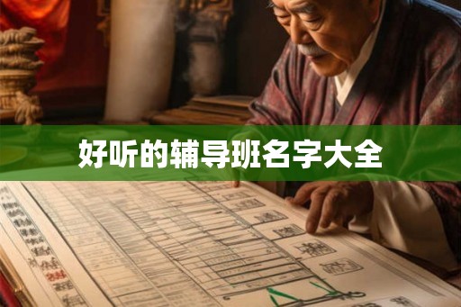 好听的辅导班名字大全