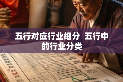 五行对应行业细分  五行中的行业分类
