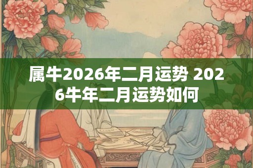 属牛2026年二月运势 2026牛年二月运势如何