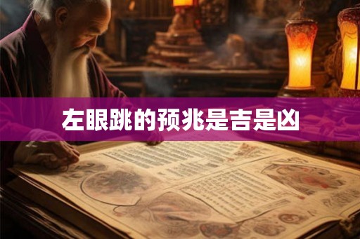 左眼跳的预兆是吉是凶