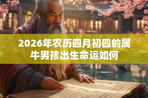 2026年农历四月初四的属牛男孩出生命运如何