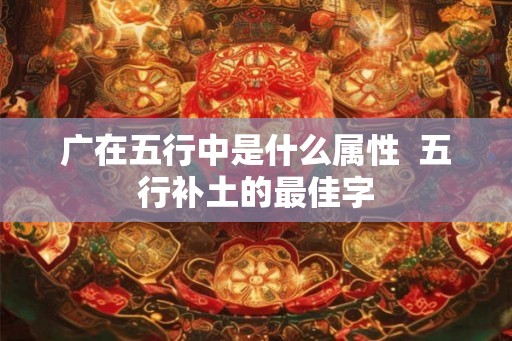 广在五行中是什么属性  五行补土的最佳字