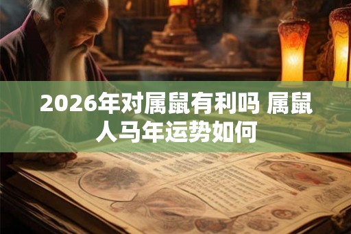 2026年对属鼠有利吗 属鼠人马年运势如何