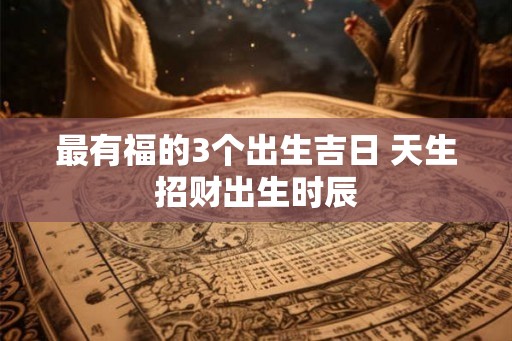 最有福的3个出生吉日 天生招财出生时辰