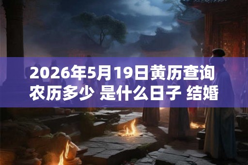 2026年5月19日黄历查询 农历多少 是什么日子 结婚吉时