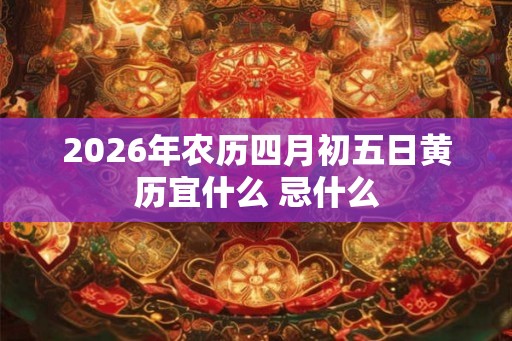 2026年农历四月初五日黄历宜什么 忌什么 2026年农历四月初五日黄历宜什么 忌什么